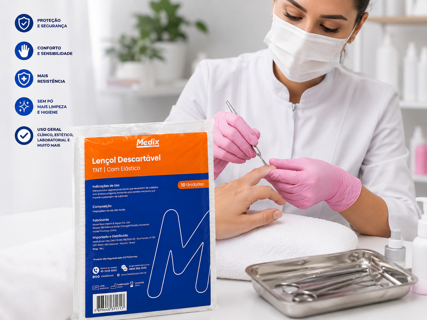Produtos descartáveis distribuídos pela SAFY Medical Supply